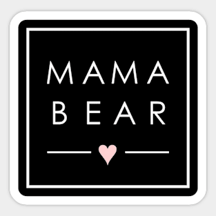 Mama Bear Mother Mom Love Minimal Square Sticker